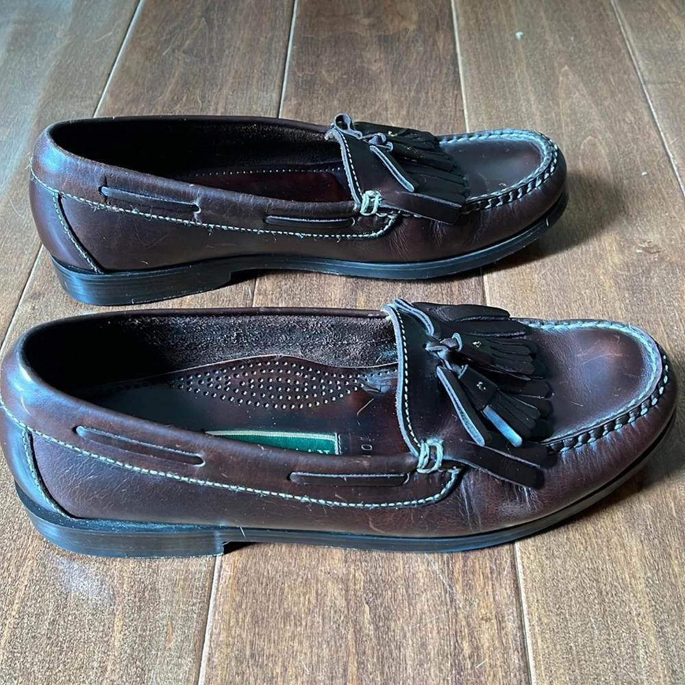 Cole Haan Classic Brown Leather Men’s Tassel Loafers Size 10